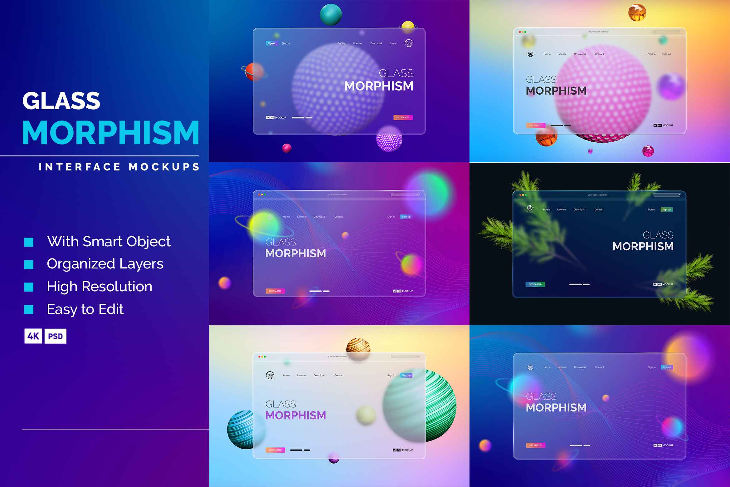 Ui Interface Glass Morphism Effect