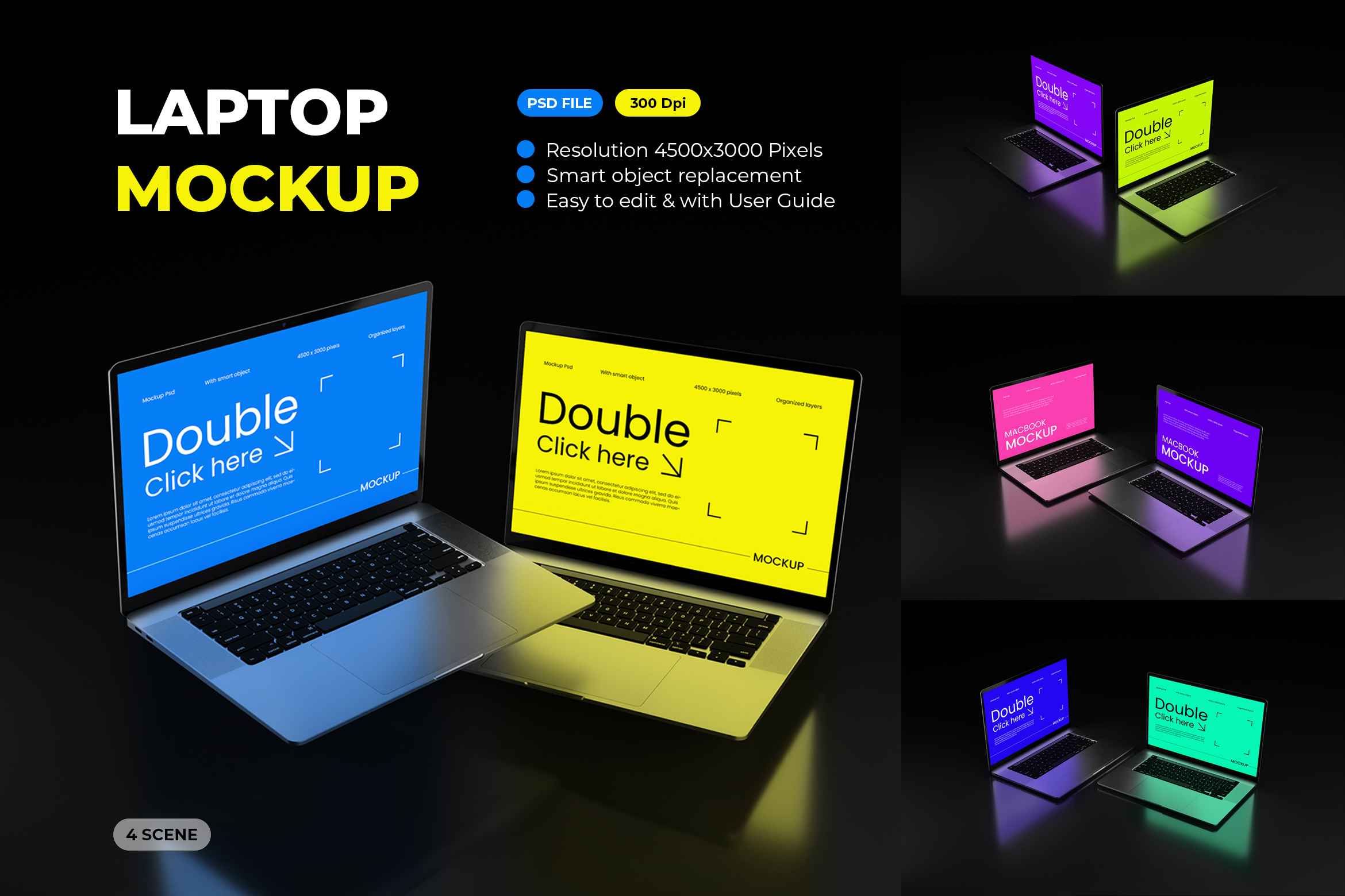 Dark Laptop Mockup