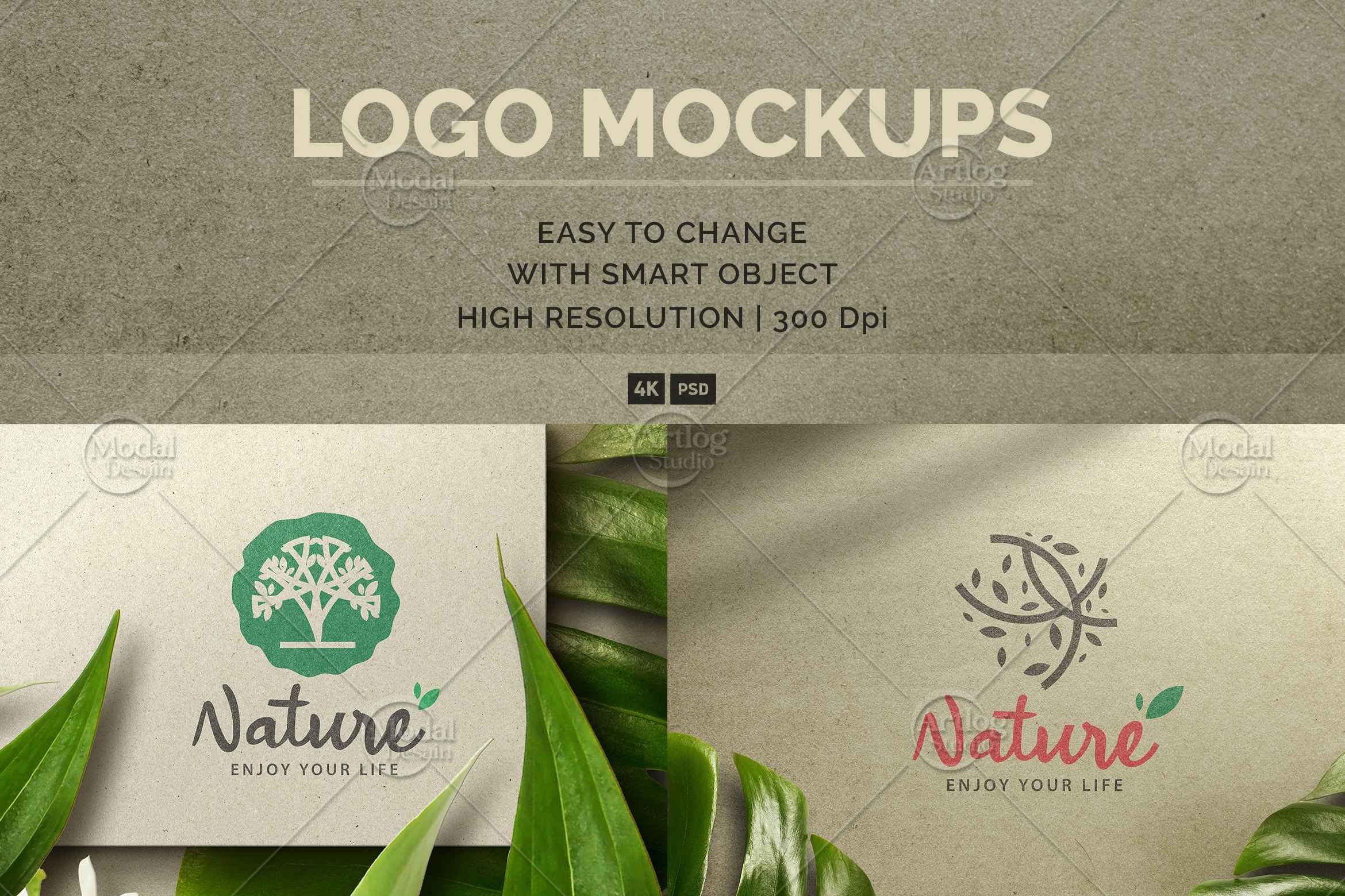 Logo Mockup - Nature Themes